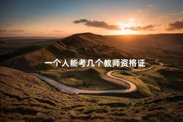 一个人能考几个教师资格证