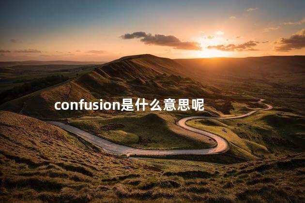 confusion是什么意思呢