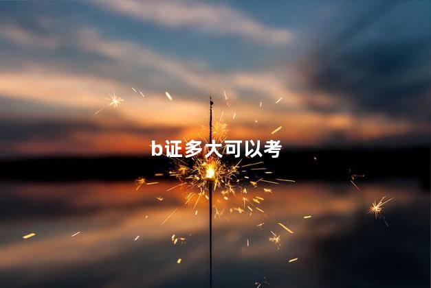 b证多大可以考