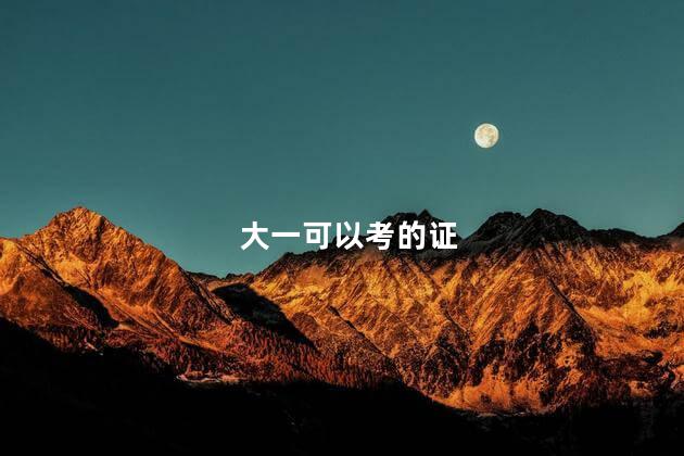大一可以考的证