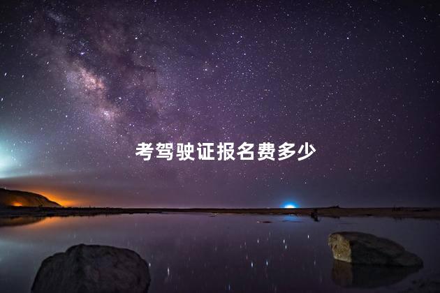 考驾驶证报名费多少