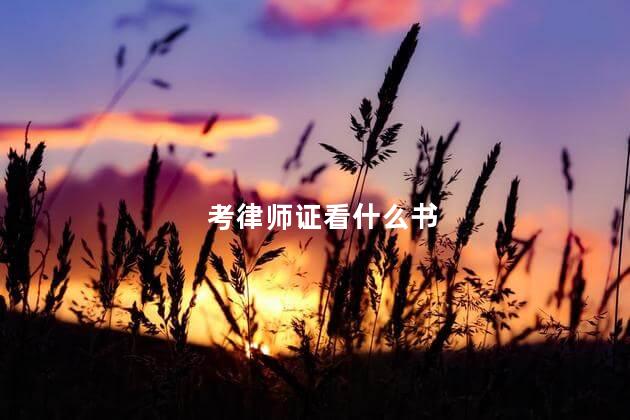 考律师证看什么书
