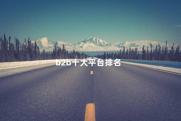b2b十大平台排名，b2b十大平台排行榜