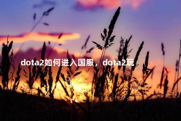 dota2如何进入国服，dota2玩国服怎么接入