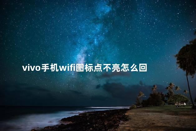 vivo手机wifi图标点不亮怎么回事,vivo手机wifi不显示