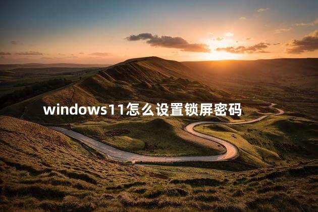 windows11怎么设置锁屏密码，windows11怎么设置锁屏密码提示