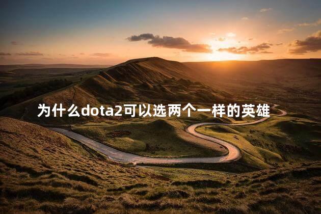 为什么dota2可以选两个一样的英雄呢怎么办，dota2怎么可以选相同的英雄呢