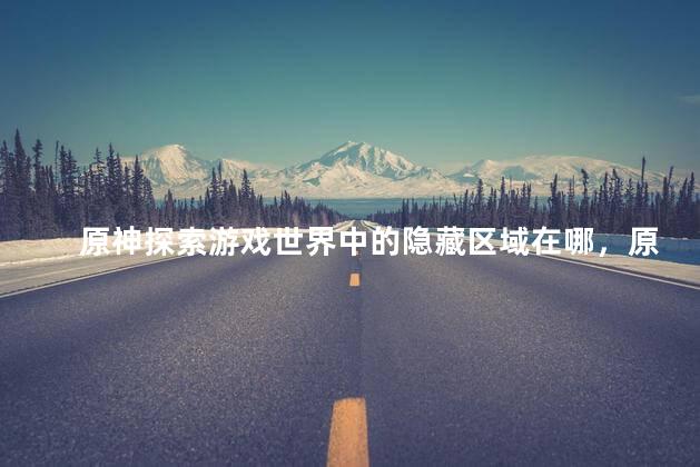 原神探索游戏世界中的隐藏区域在哪，原神探索游戏世界中的任务