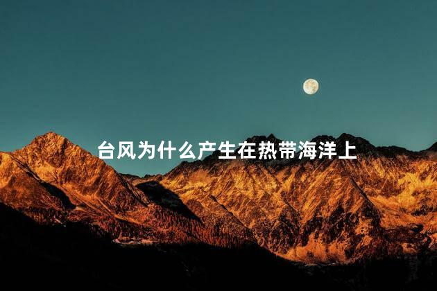台风为什么产生在热带海洋上，台风是从海上来的吗