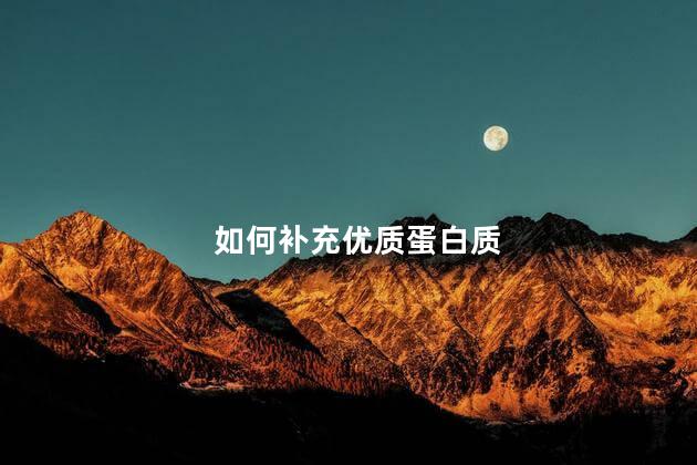 如何补充优质蛋白质,如何获取优质蛋白