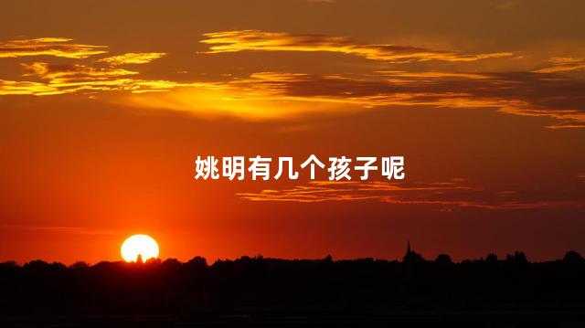 姚明有几个孩子呢，姚明孩子有几个