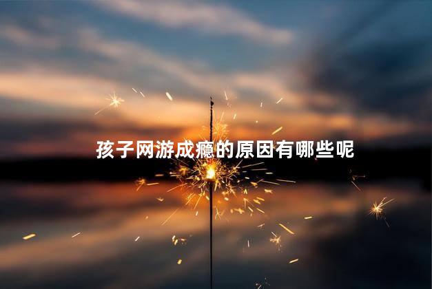 孩子网游成瘾的原因有哪些呢，青少年网游成瘾的对策