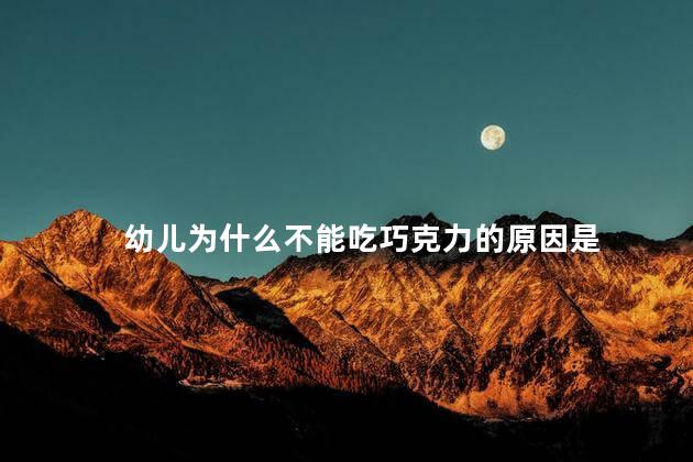 幼儿为什么不能吃巧克力的原因是，为什么幼儿不能吃巧克力呢