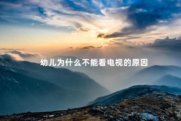 幼儿为什么不能看电视的原因，为什么小宝宝不能看电视