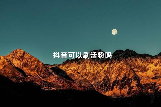 抖音可以刷活粉吗 1元涨100粉网站
