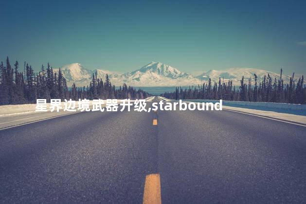 星界边境武器升级,starbound武器升级台