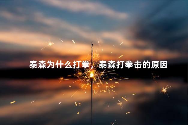 泰森为什么打拳，泰森打拳击的原因