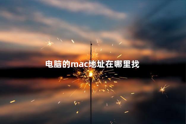 电脑的mac地址在哪里找，mac地址存在哪里