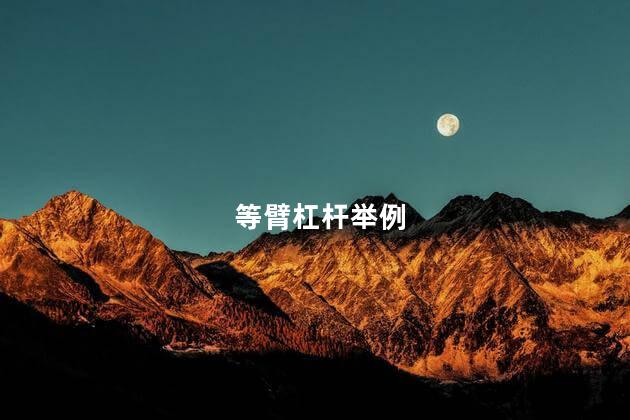 等臂杠杆举例，等臂杠杆的实例有哪些