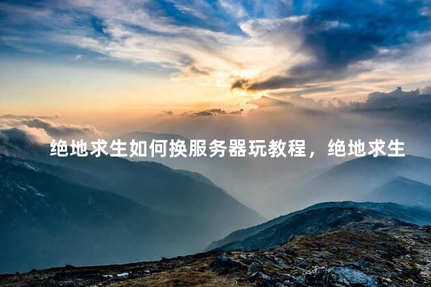 绝地求生如何换服务器玩教程，绝地求生怎样换服务器玩