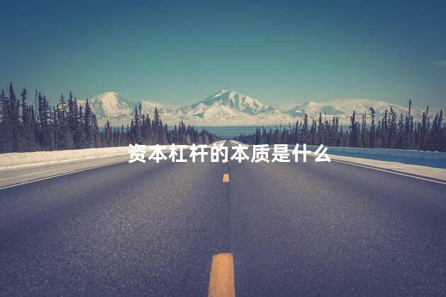 资本杠杆的本质是什么，杠杆的实质是什么